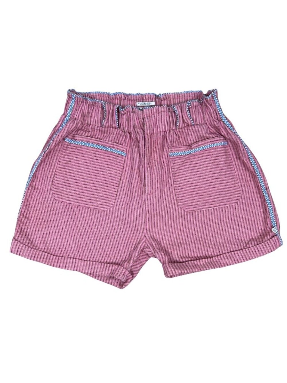 Scotch & Soda Downtown Surf Shorts Sz 2 Pink Striped Shell Charm Beachcore